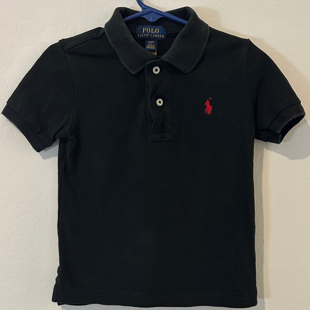 Polo by Ralph Lauren Kids Polo Shirt 2t Boys in Black with Red Logo